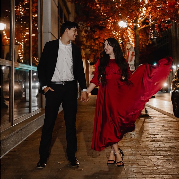 Dainty Jewells Elegant Red Evening Gown - Picture 5 of 11